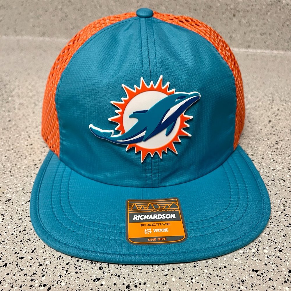 Miami Dolphins 3D Design Rogue Wide Set Mesh Hat- Teal/ Orange - Picture 2 of 3